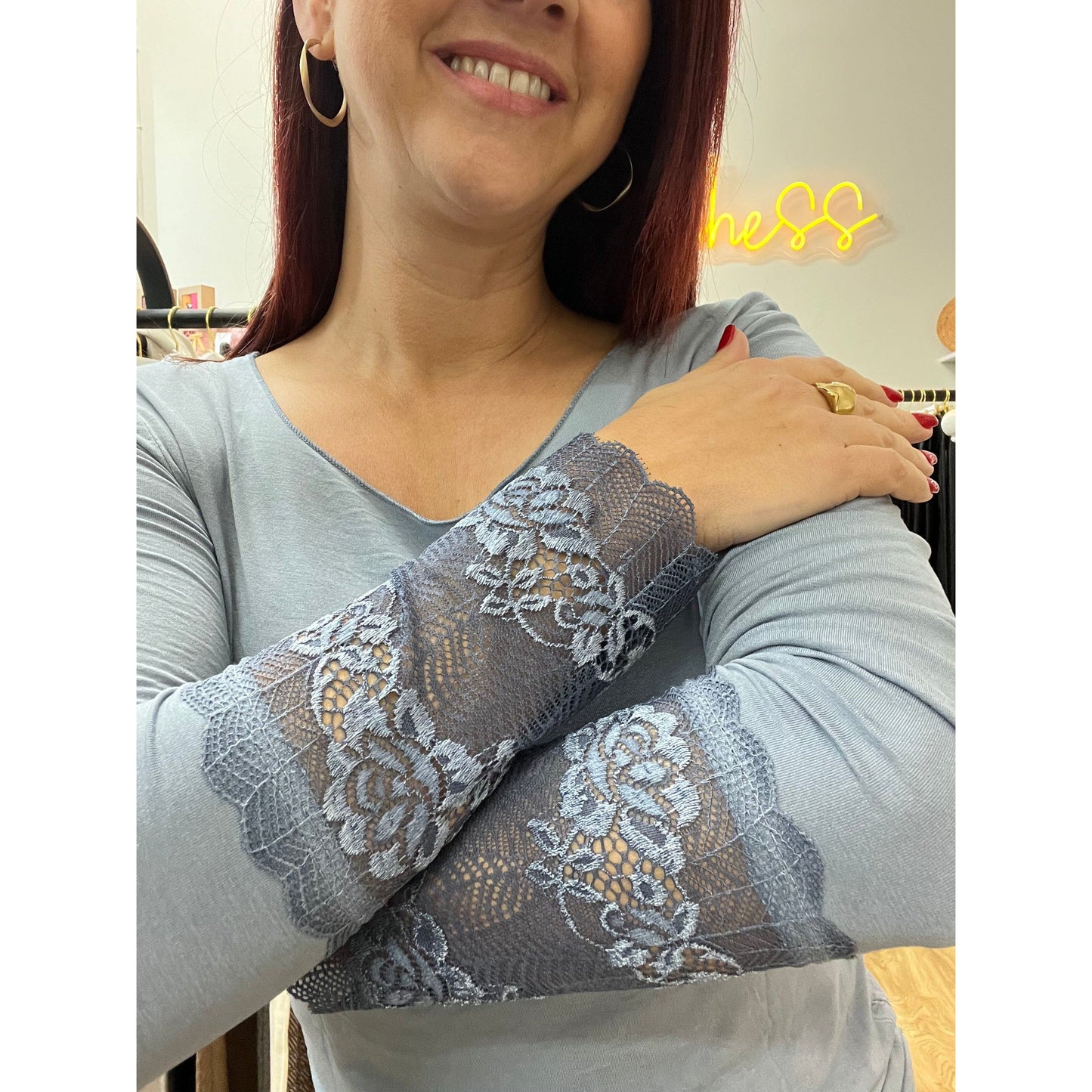 Lace Cuff Top Marta du Chateau