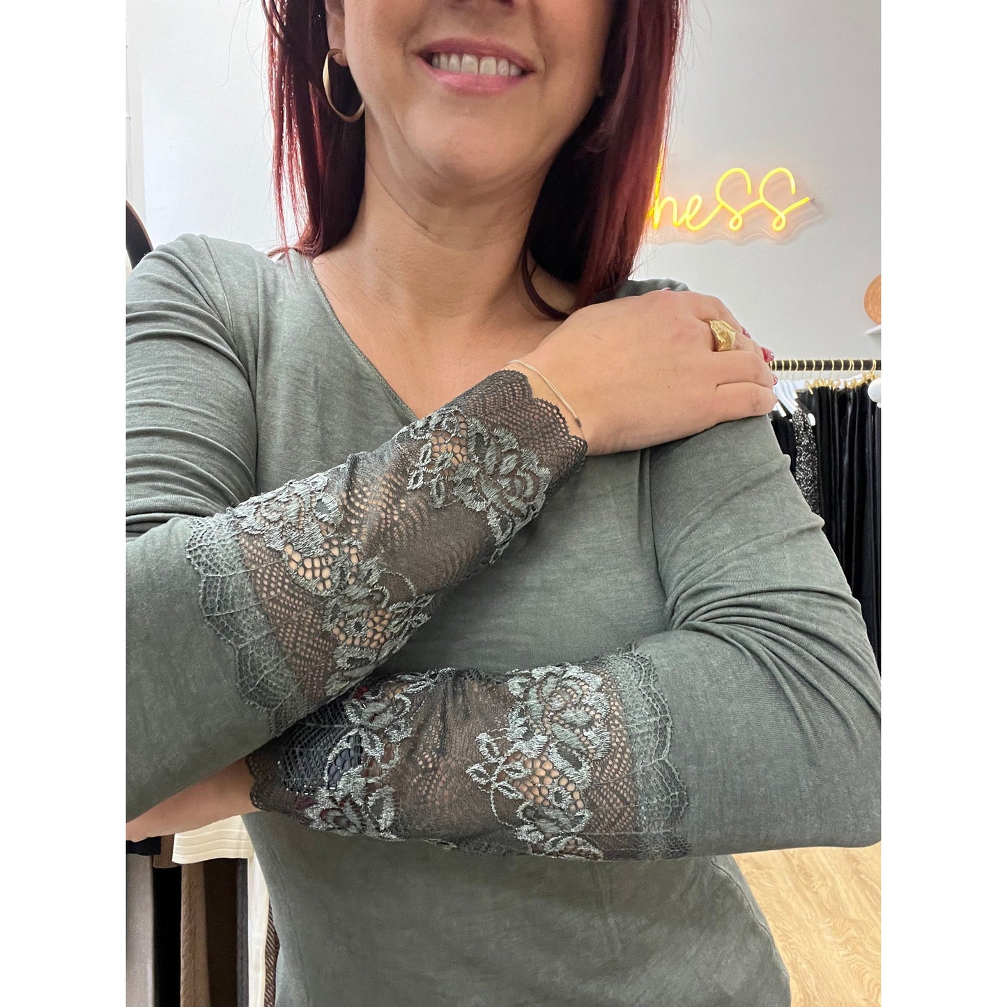 Lace Cuff Top Marta du Chateau