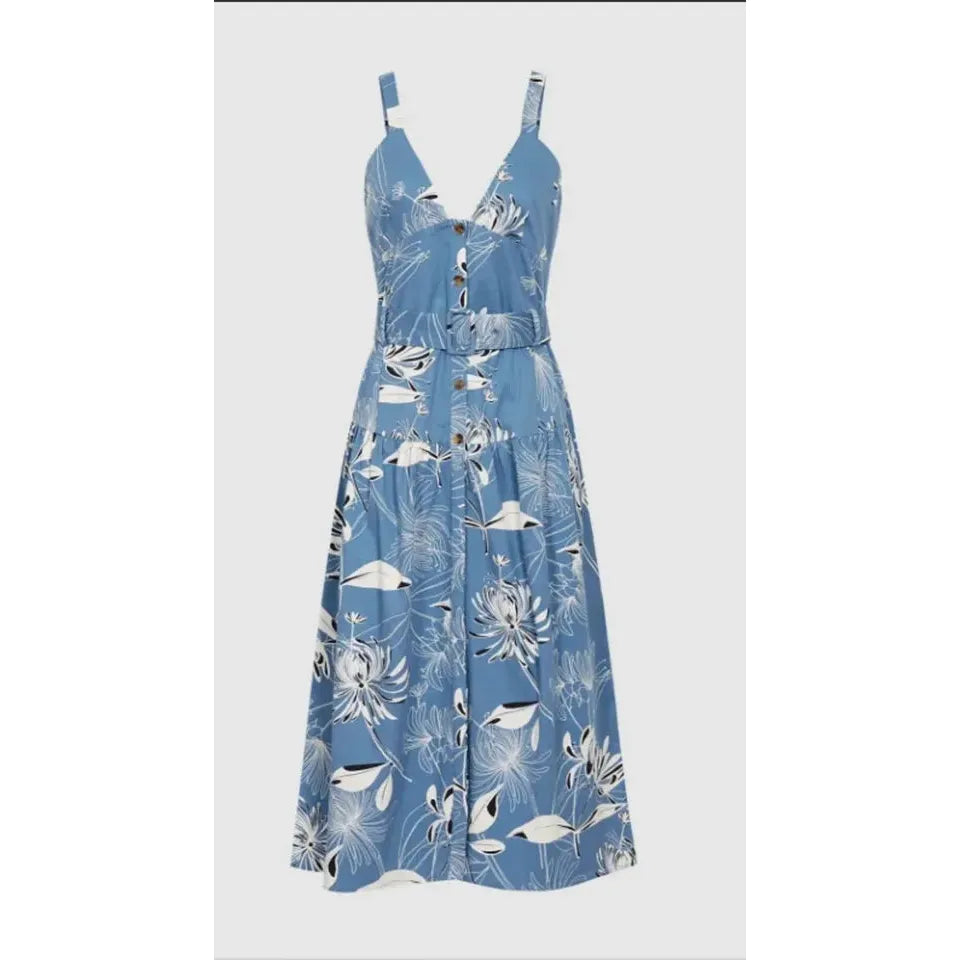 Noah Printed Midi Dress Reiss Reiss