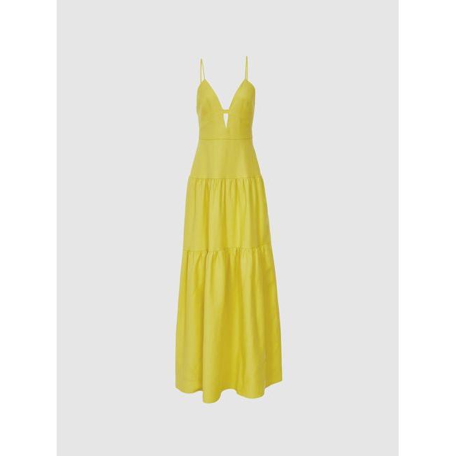 Frida Strappy Linen Dress Reiss Reiss