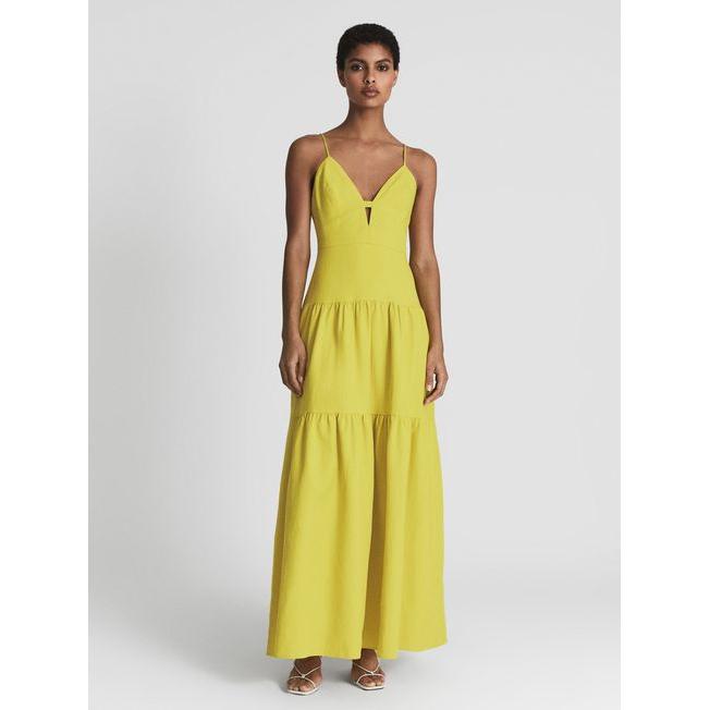 Frida Strappy Linen Dress Reiss Reiss