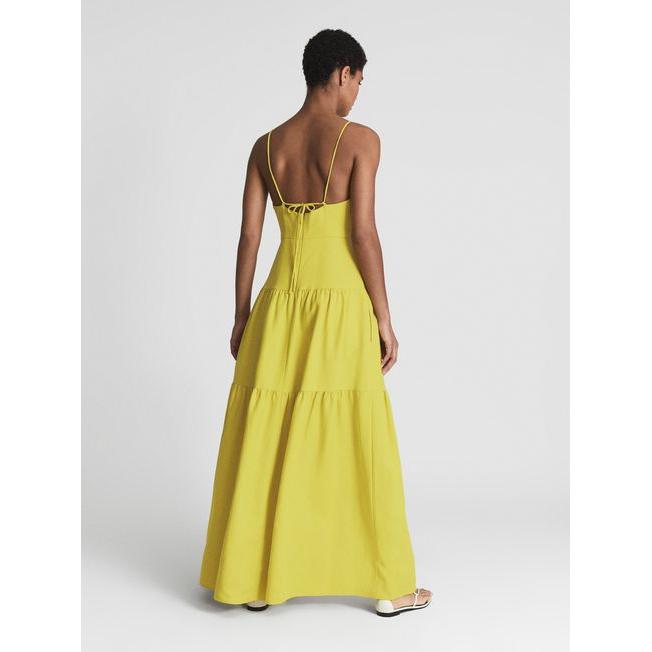 Frida Strappy Linen Dress Reiss Reiss