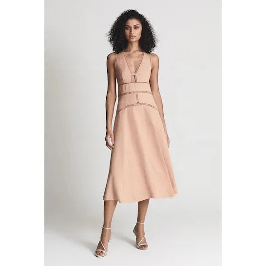 Leena Linen Dress Reiss Reiss