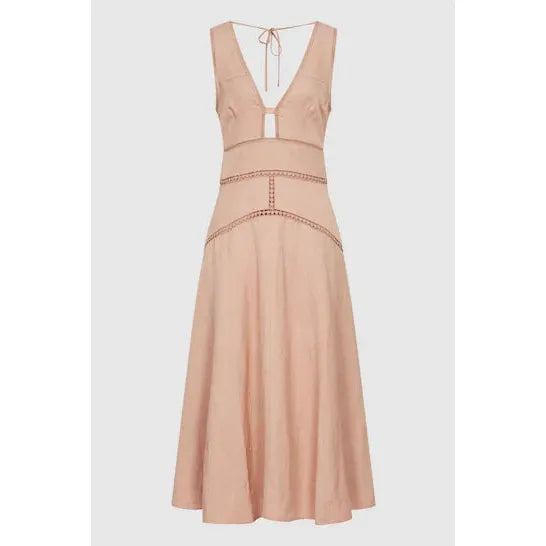 Leena Linen Dress Reiss Reiss
