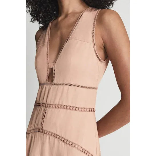 Leena Linen Dress Reiss Reiss