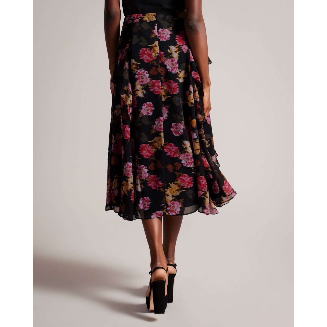 PATTSIE Ruffled Midi Skirt