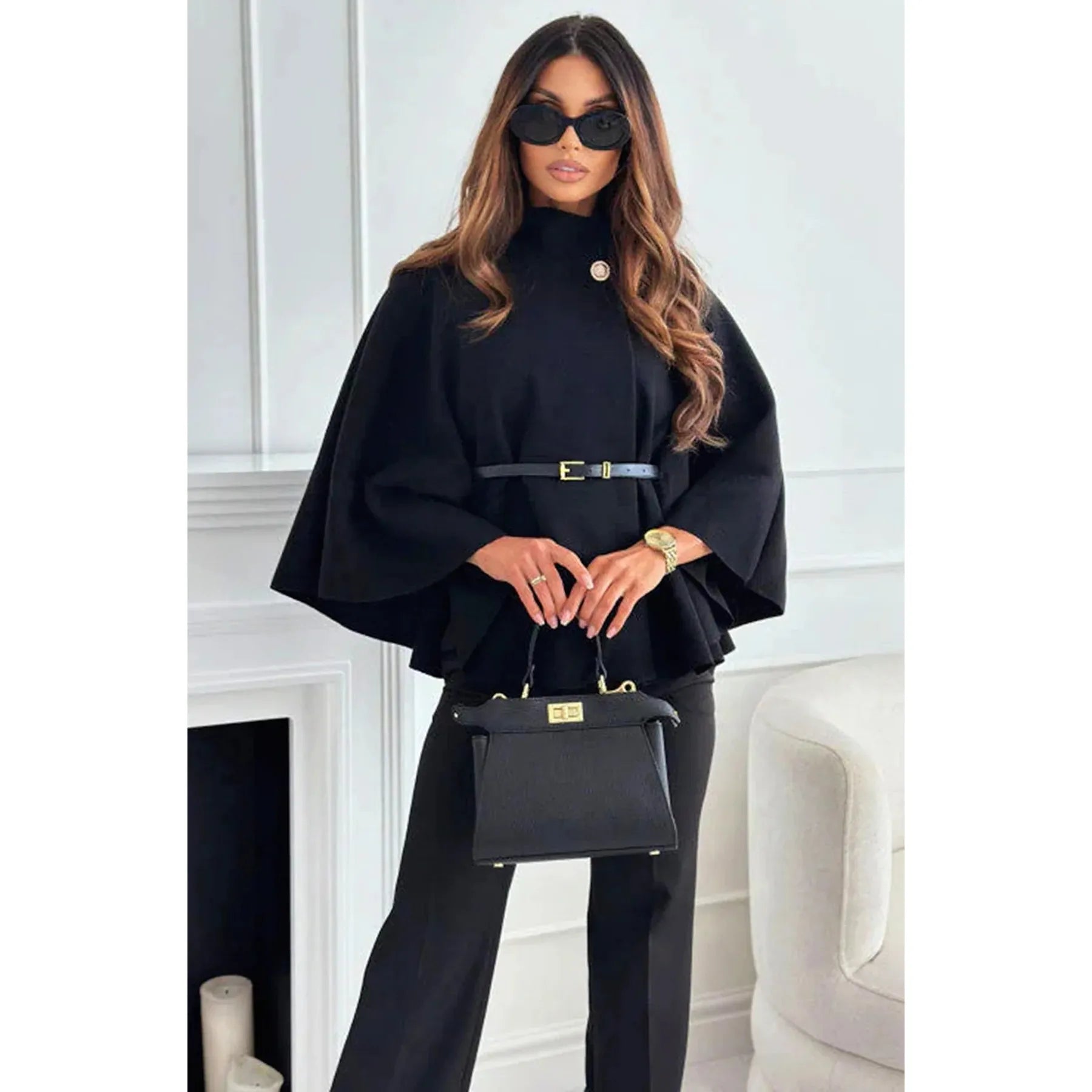 ASHA Belted Cape Duchess Boutique
