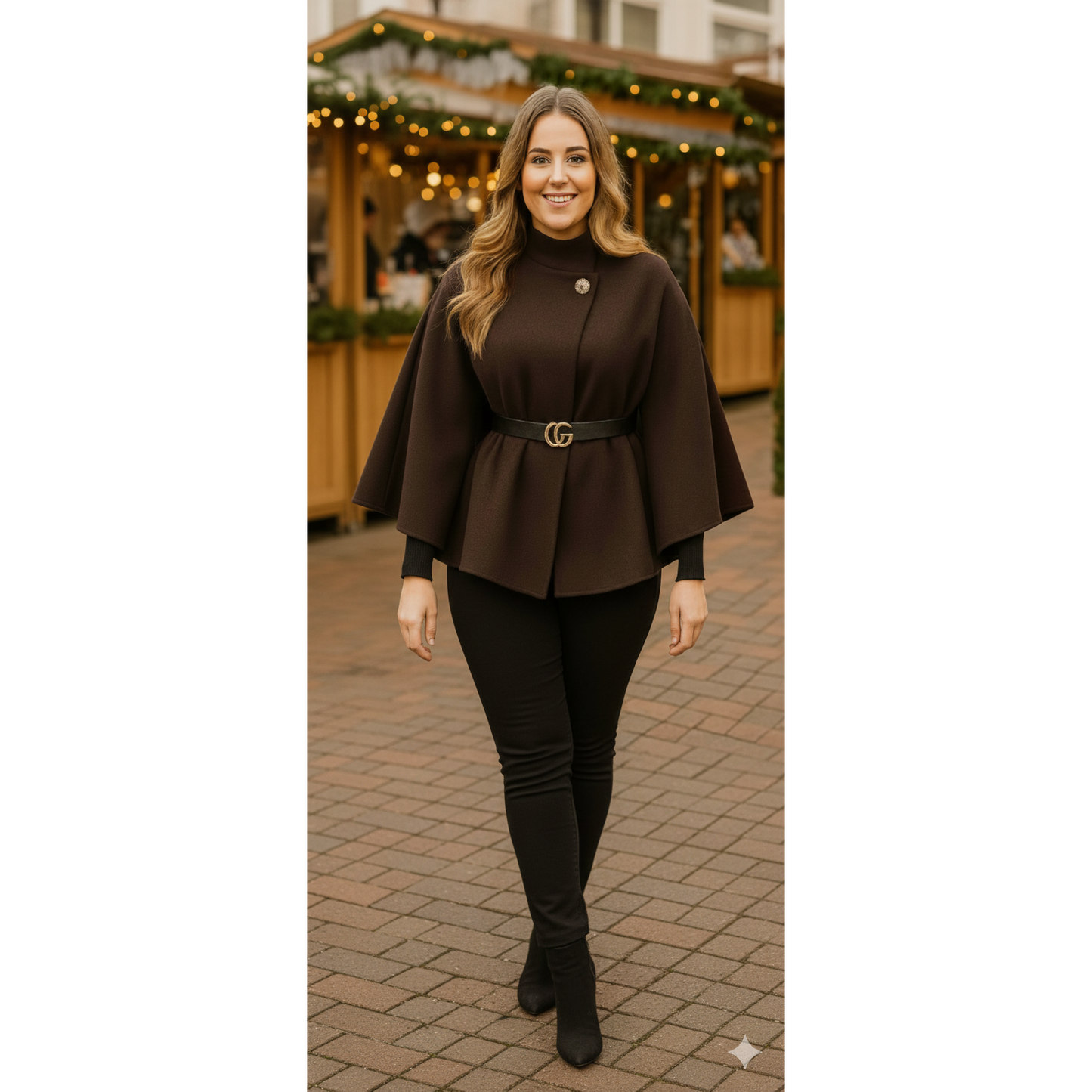 ASHA Belted Cape Duchess Boutique