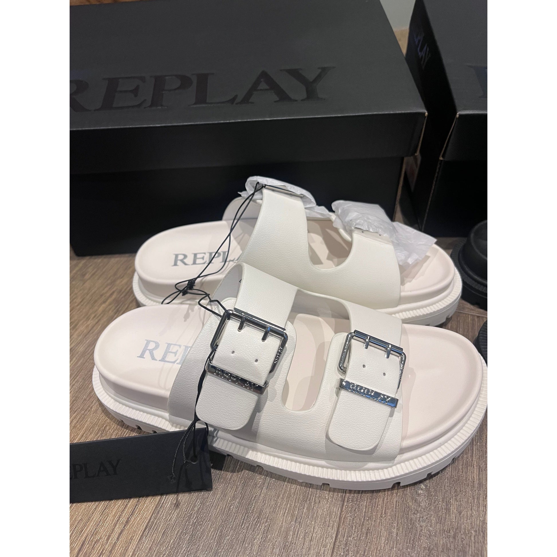 Chunky Buckle Sandals Replay