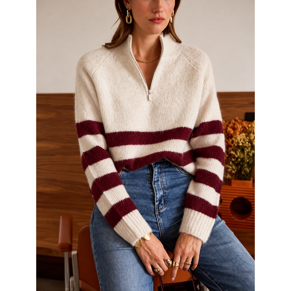 CYPRIEN Zip Knit In April 1986